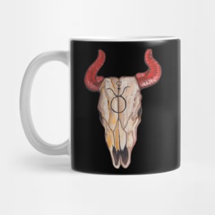 Taurus Cow Skull Mug